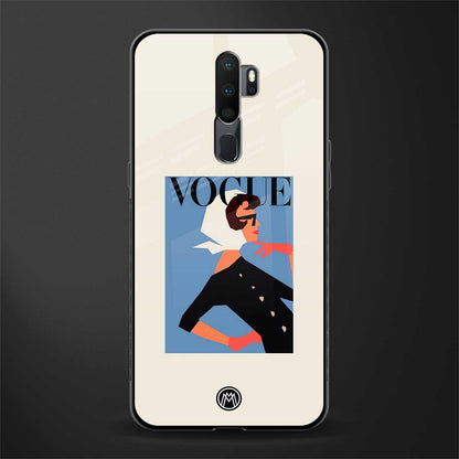 vogue lady glass case for oppo a5 2020 image