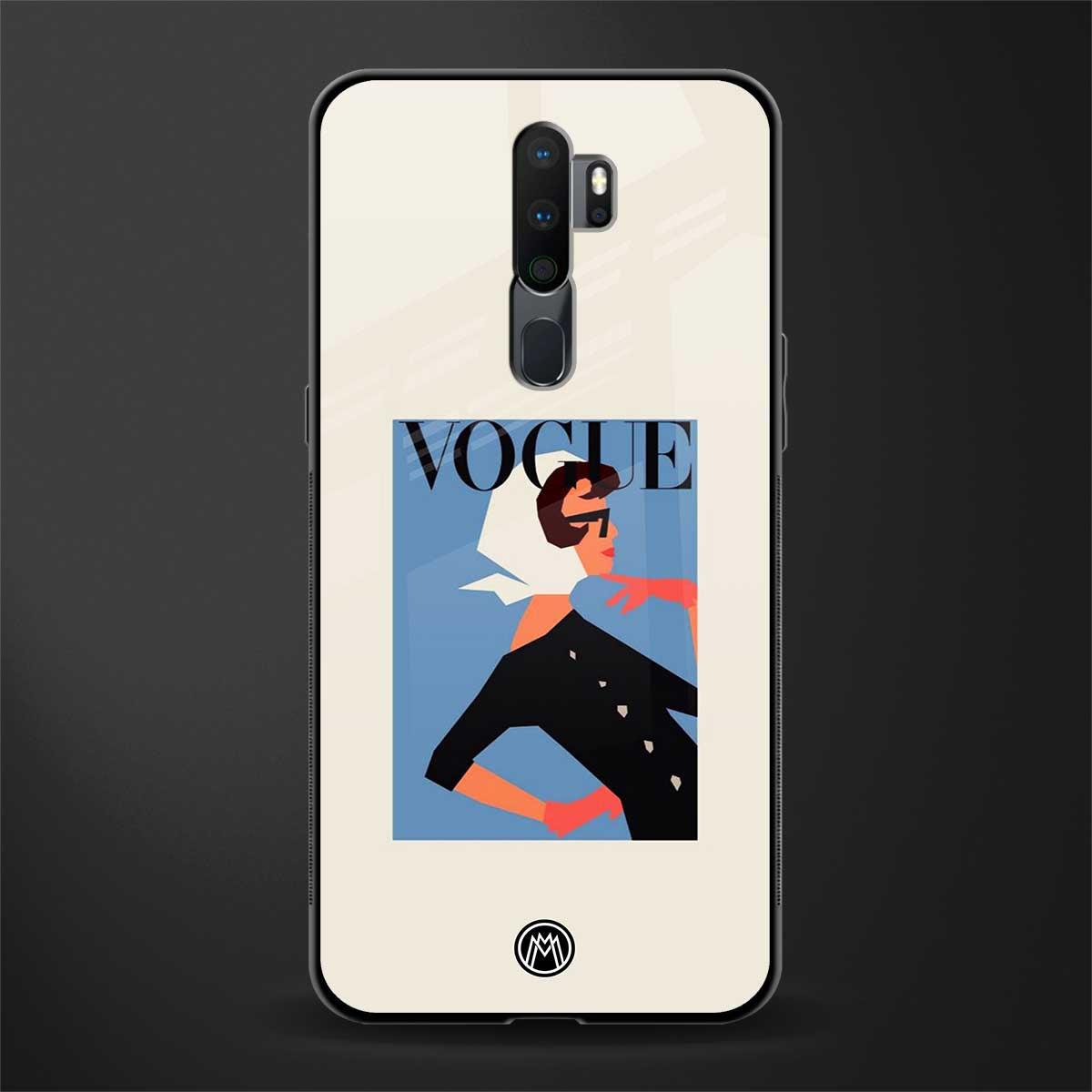 vogue lady glass case for oppo a9 2020 image