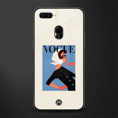 vogue lady glass case for oppo a7 image