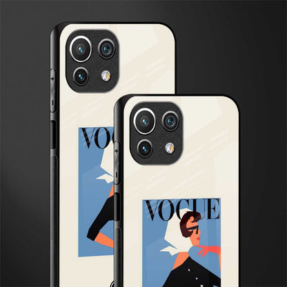 vogue lady glass case for mi 11 lite image-2