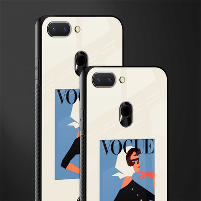 vogue lady glass case for oppo a5 image-2