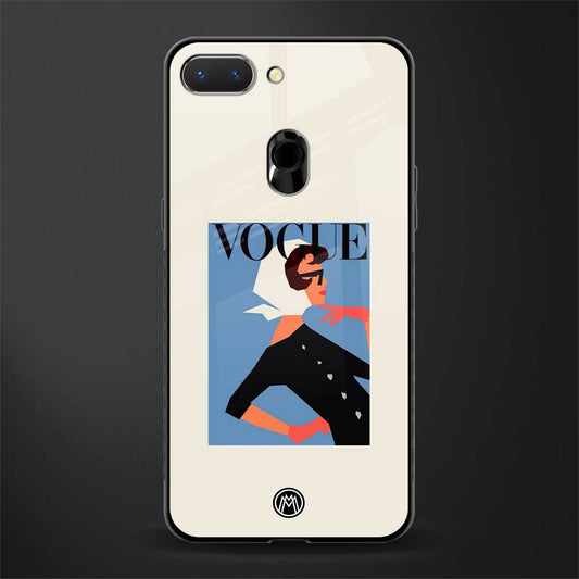 vogue lady glass case for oppo a5 image
