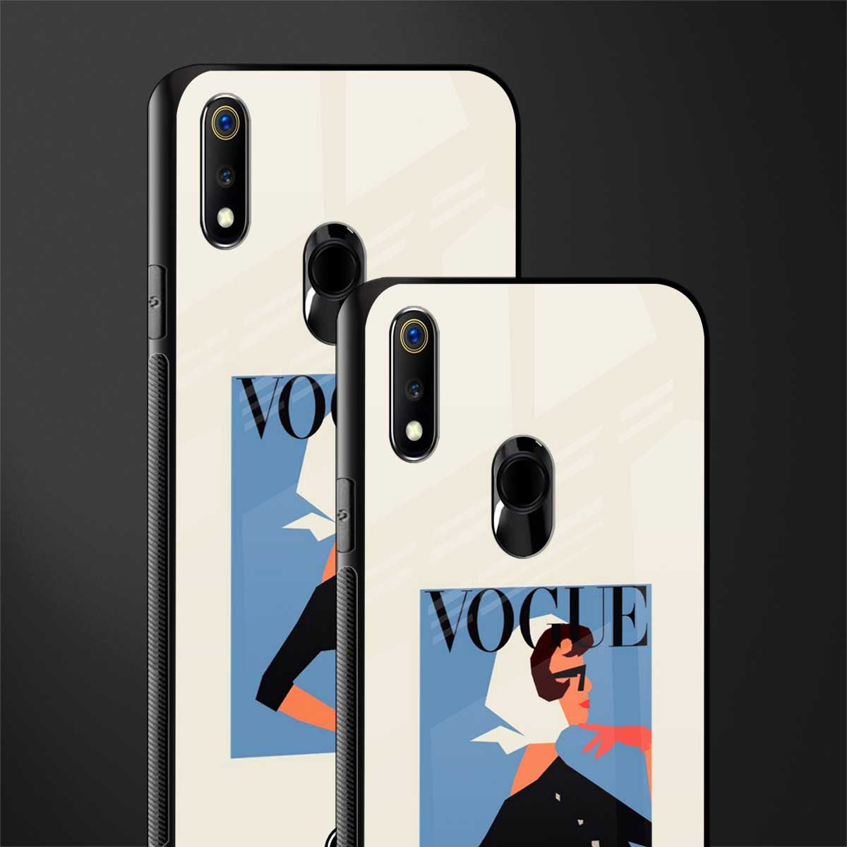 vogue lady glass case for realme 3 image-2