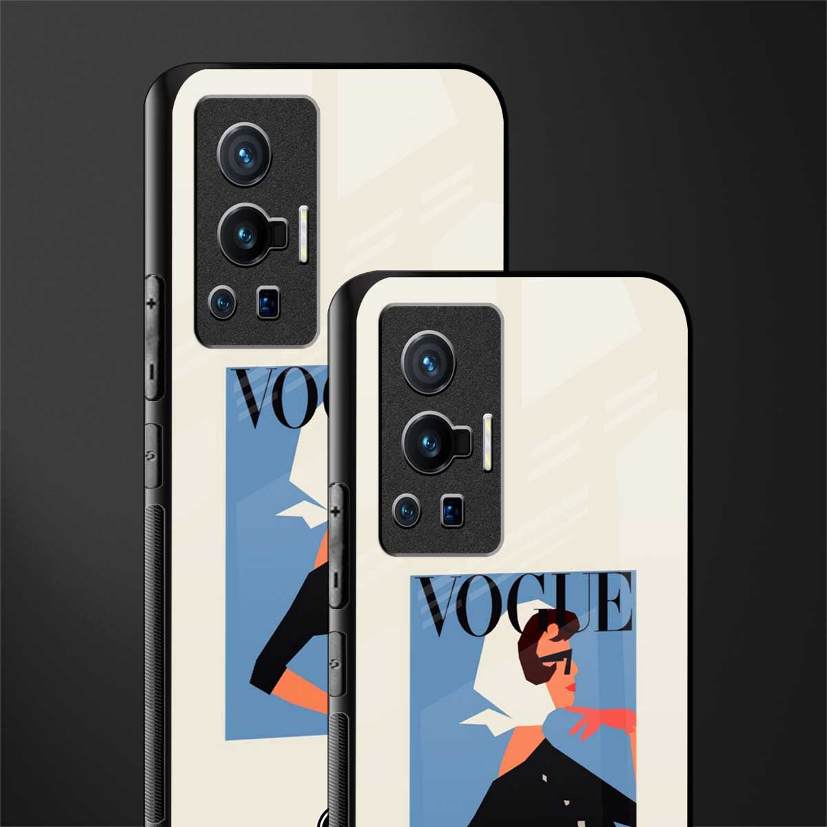 vogue lady glass case for vivo x70 pro image-2