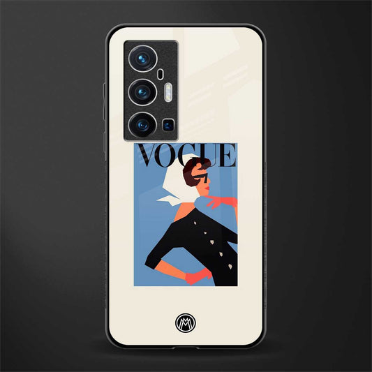 vogue lady glass case for vivo x70 pro plus image