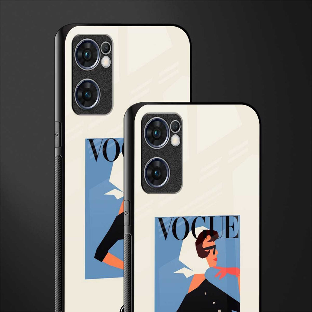 vogue lady glass case for oppo reno7 5g image-2