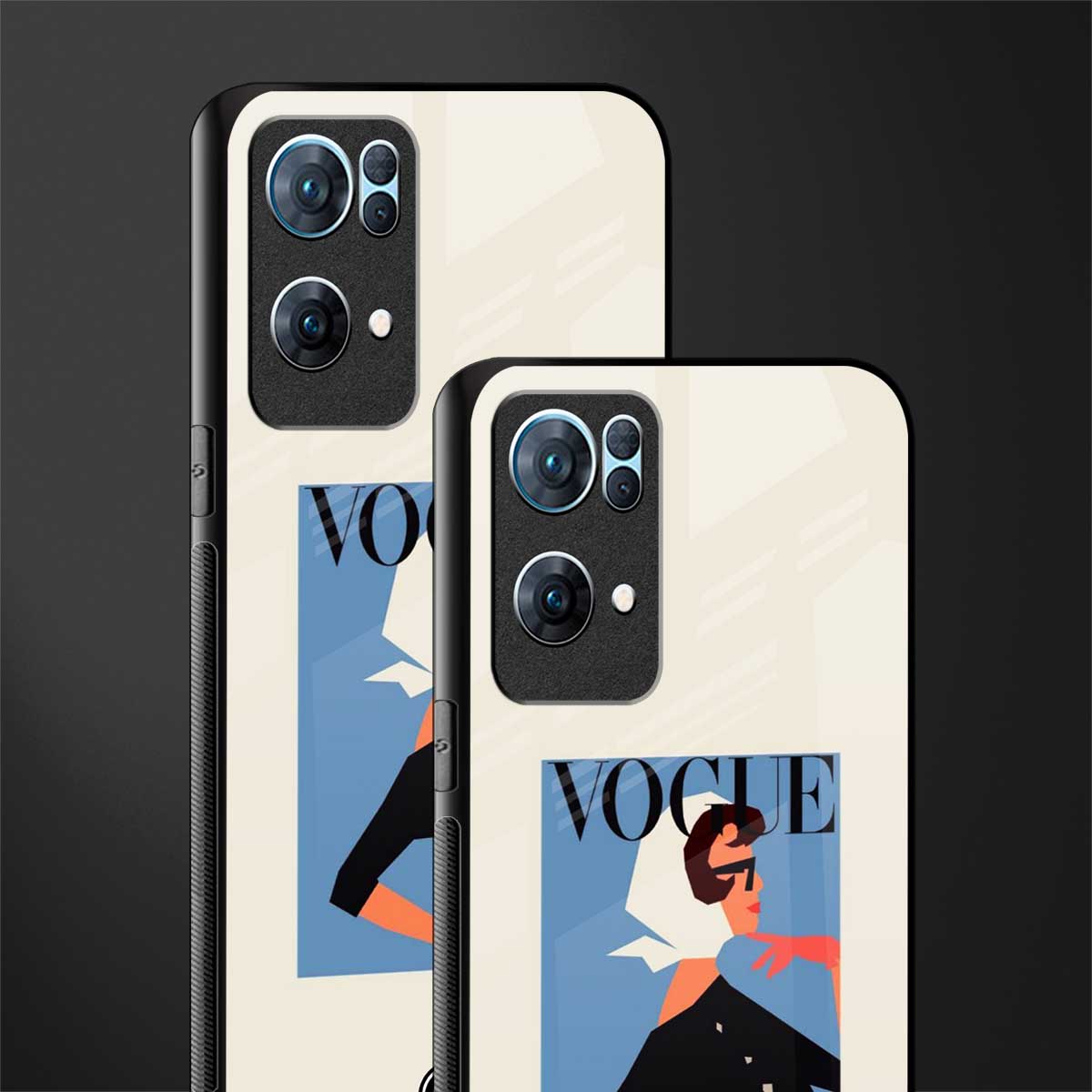 vogue lady glass case for oppo reno7 pro 5g image-2