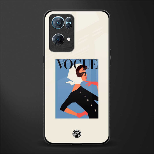vogue lady glass case for oppo reno7 pro 5g image