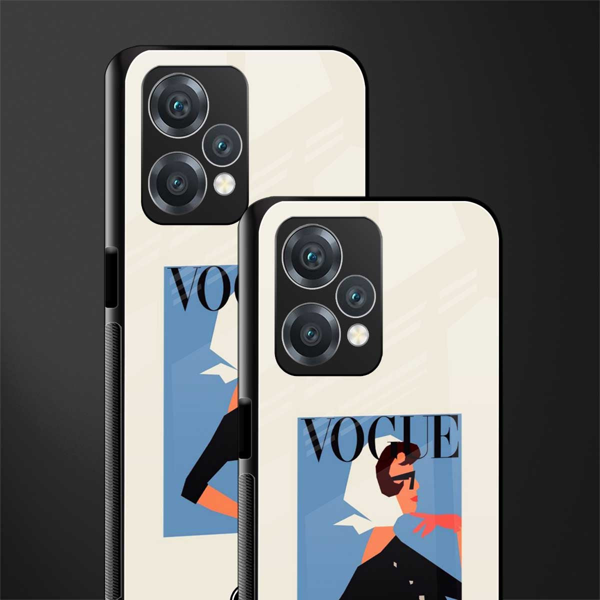 vogue lady back phone cover | glass case for realme 9 pro 5g