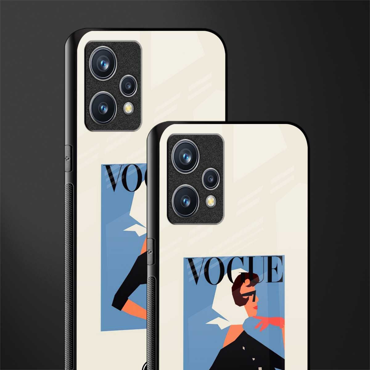 vogue lady glass case for realme 9 4g image-2