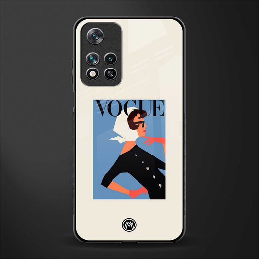 vogue lady glass case for poco m4 pro 5g image