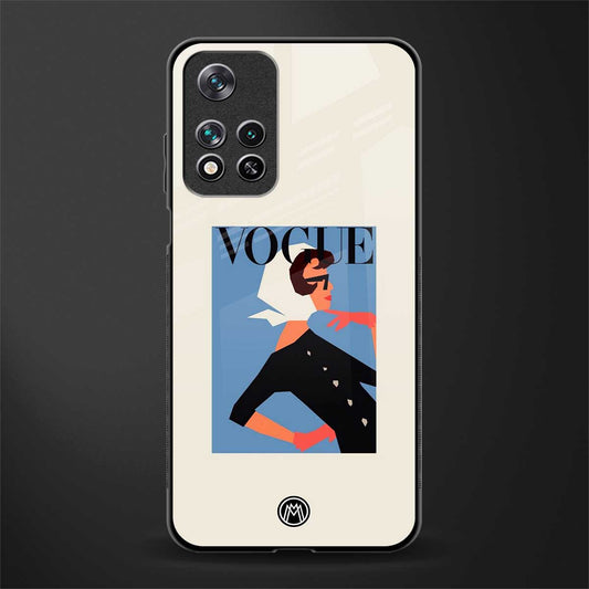vogue lady glass case for xiaomi 11i 5g image