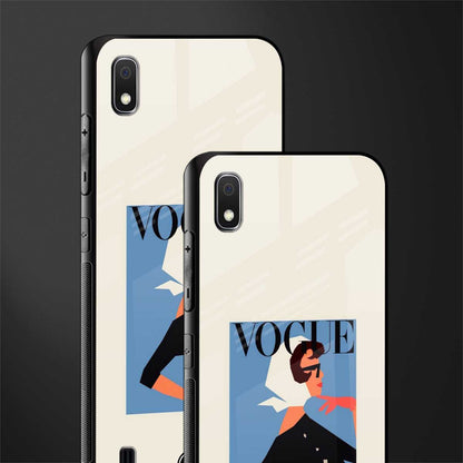 vogue lady glass case for samsung galaxy a10 image-2