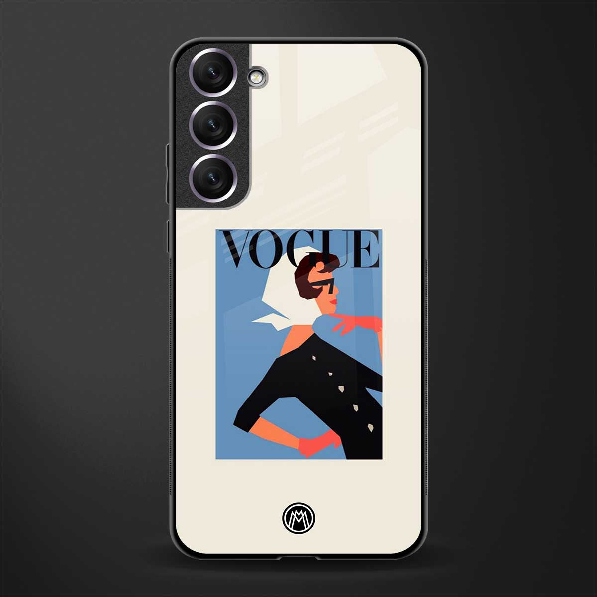 vogue lady glass case for samsung galaxy s22 5g image