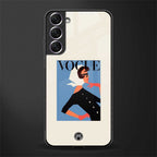 vogue lady glass case for samsung galaxy s21 plus image