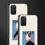 vogue lady glass case for samsung galaxy s10 lite image-2