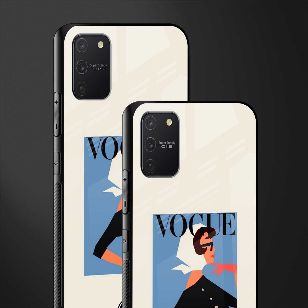 vogue lady glass case for samsung galaxy s10 lite image-2