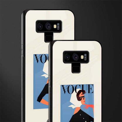 vogue lady glass case for samsung galaxy note 9 image-2