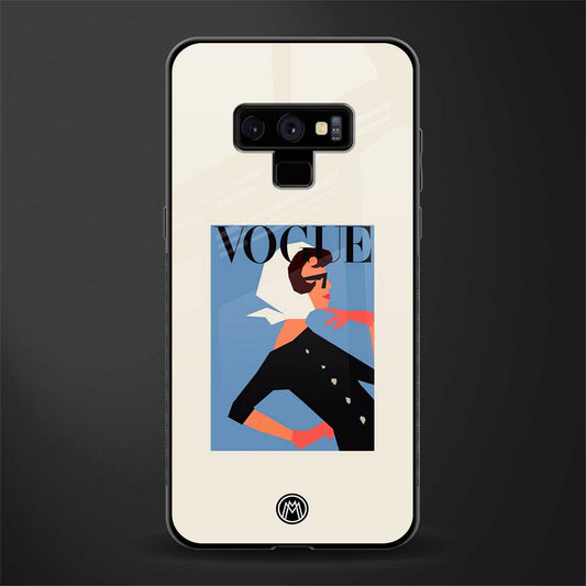 vogue lady glass case for samsung galaxy note 9 image
