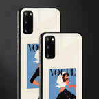 vogue lady glass case for samsung galaxy s20 image-2