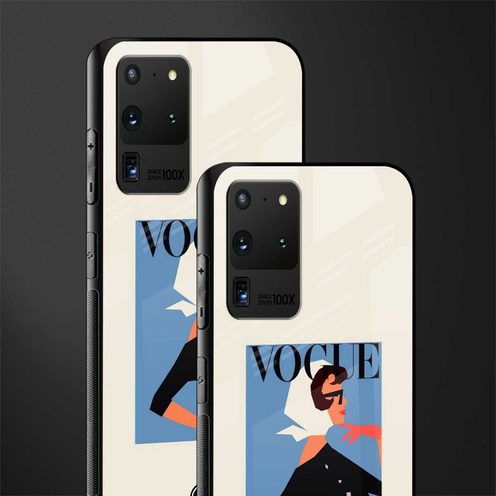 vogue lady glass case for samsung galaxy s20 ultra image-2