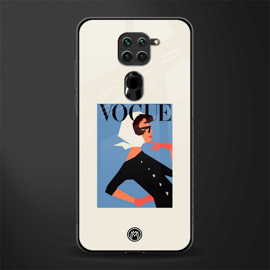 vogue lady glass case for redmi note 9 image