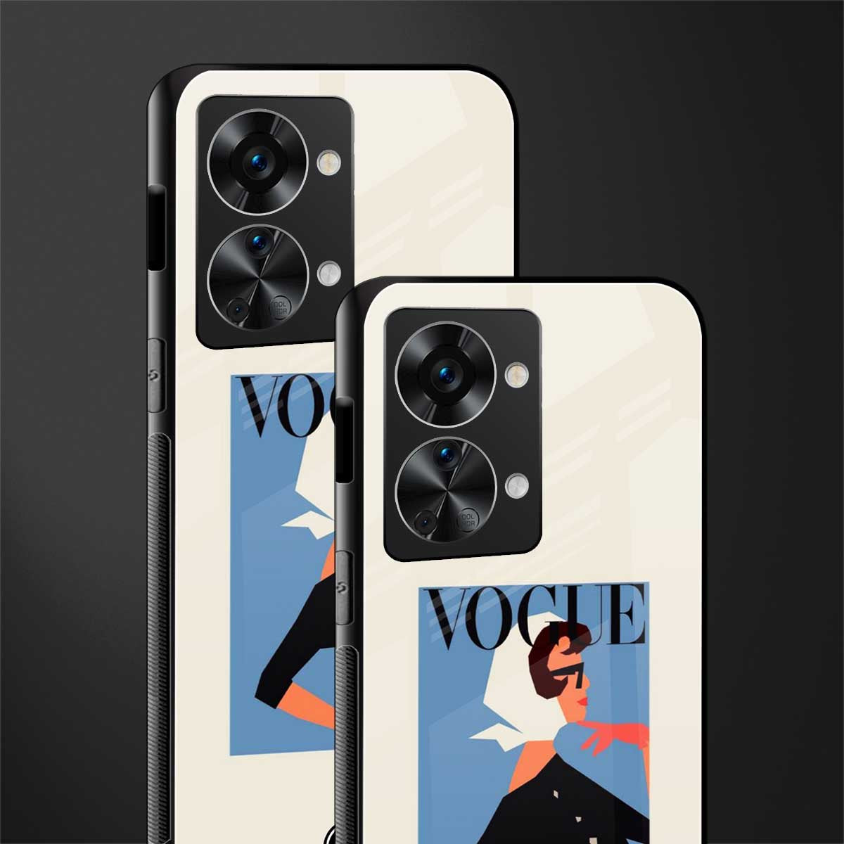 vogue lady glass case for phone case | glass case for oneplus nord 2t 5g