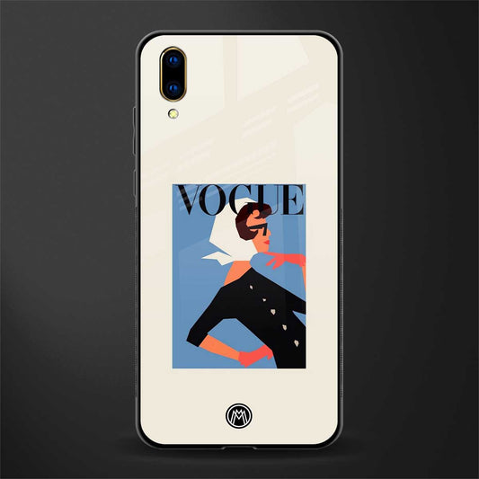 vogue lady glass case for vivo v11 pro image