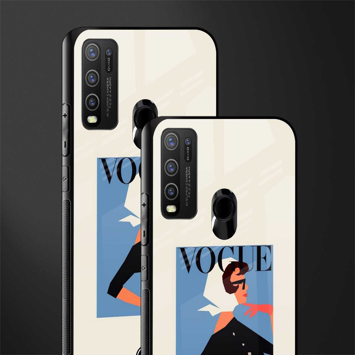 vogue lady glass case for vivo y30 image-2