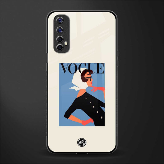 vogue lady glass case for realme 7 image