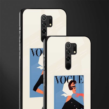 vogue lady glass case for poco m2 reloaded image-2
