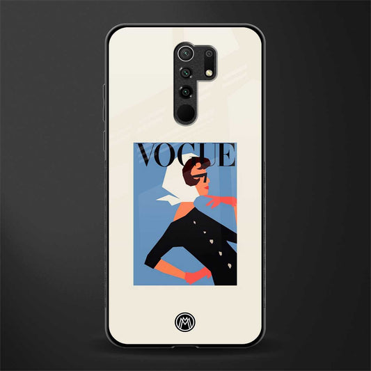 vogue lady glass case for redmi 9 prime image