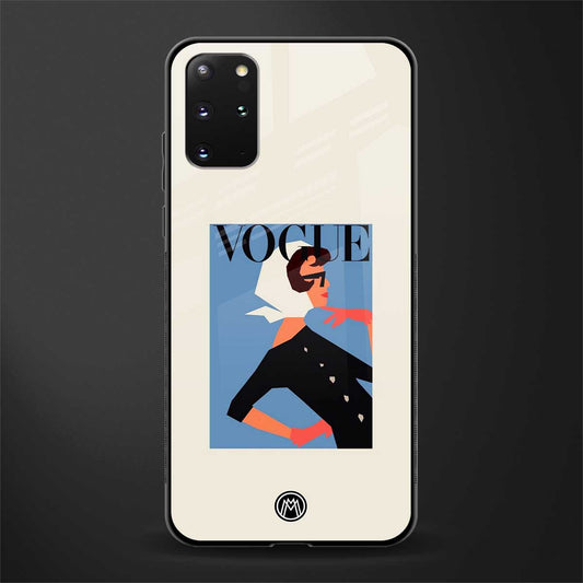 vogue lady glass case for samsung galaxy s20 plus image
