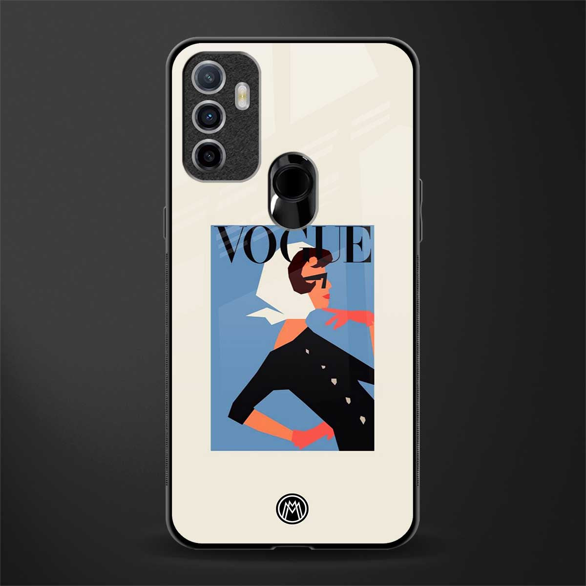 vogue lady glass case for oppo a53 image