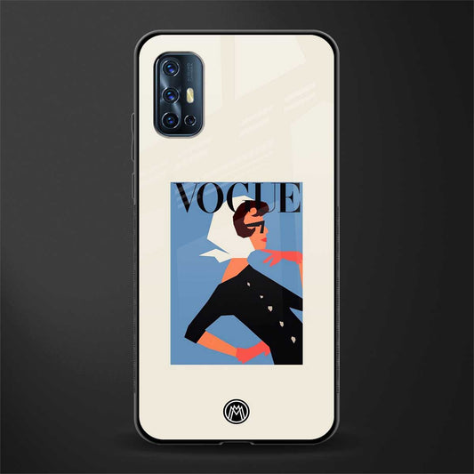 vogue lady glass case for vivo v17 image