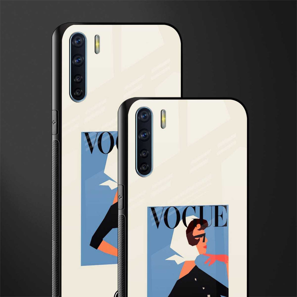 vogue lady glass case for oppo f15 image-2