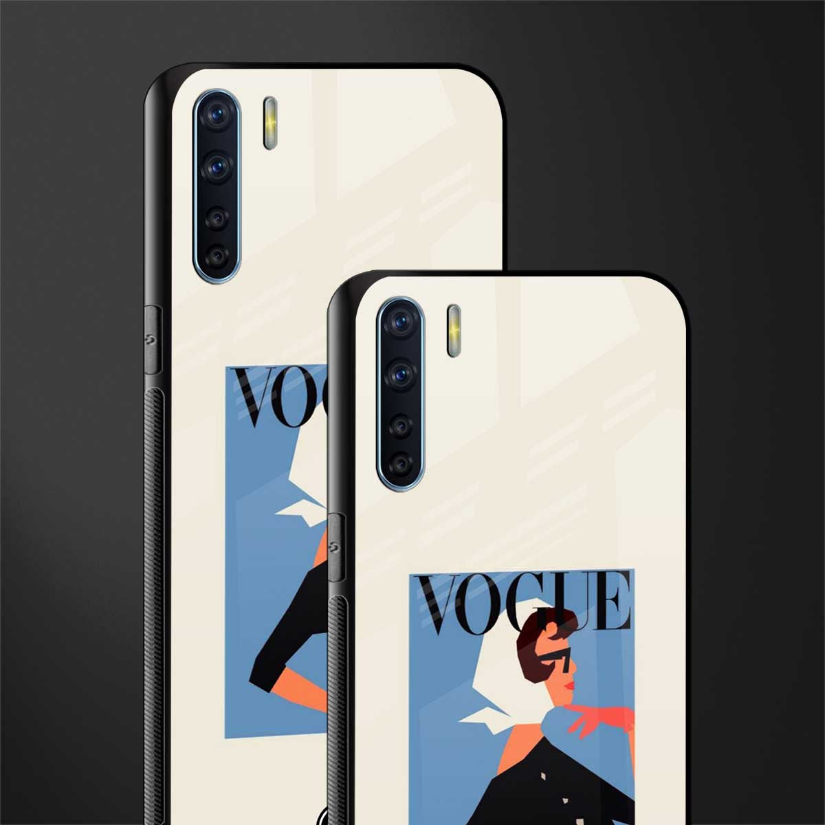 vogue lady glass case for oppo f15 image-2