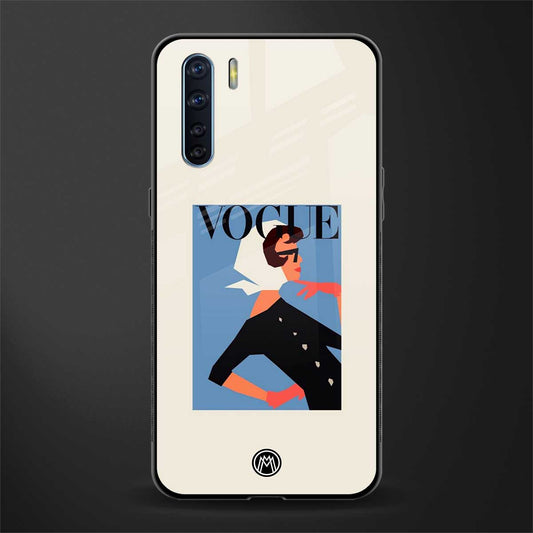 vogue lady glass case for oppo f15 image