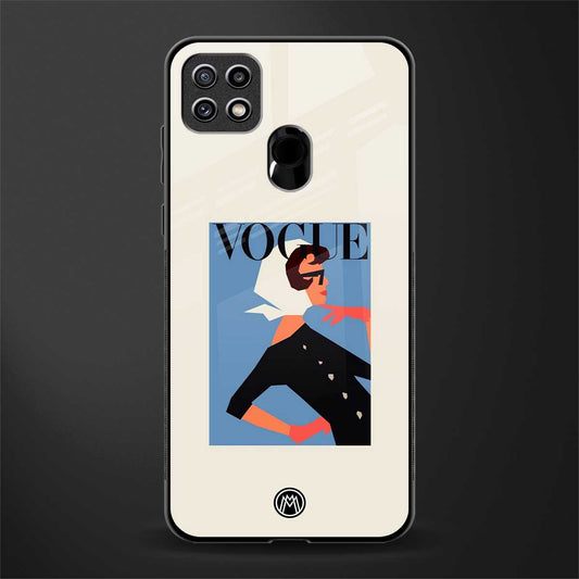 vogue lady glass case for oppo a15s image