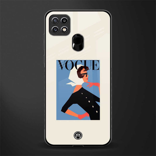 vogue lady glass case for oppo a15 image