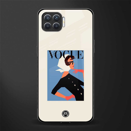 vogue lady glass case for oppo f17 image