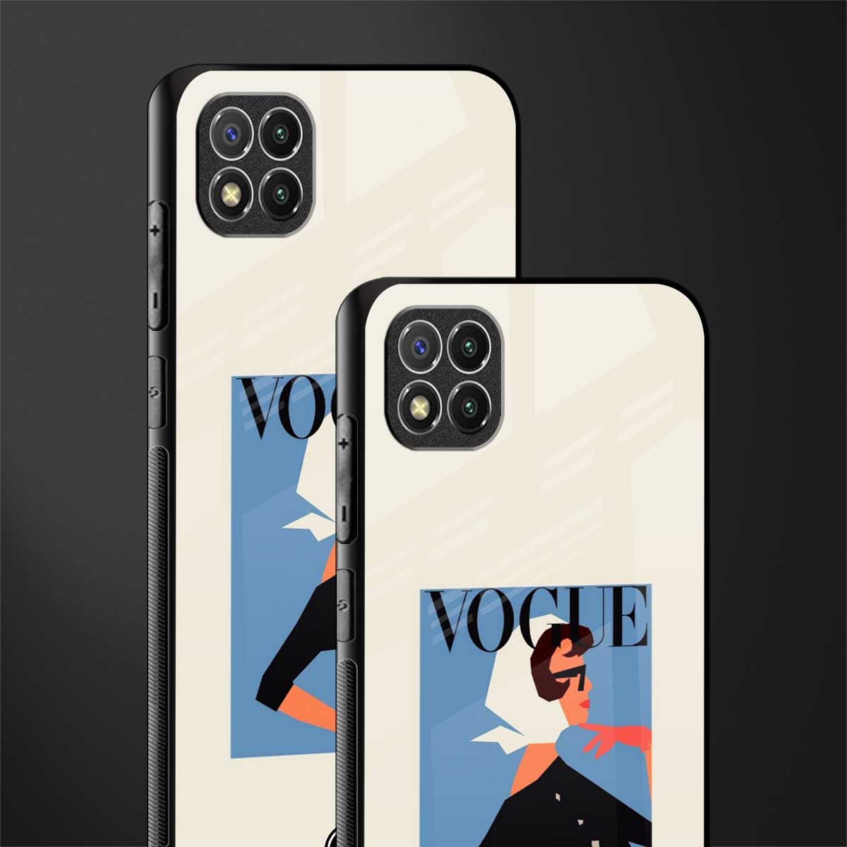 vogue lady glass case for poco c3 image-2