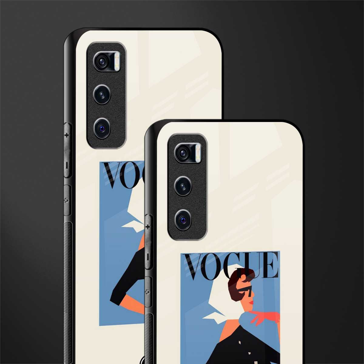 vogue lady glass case for vivo v20 se image-2