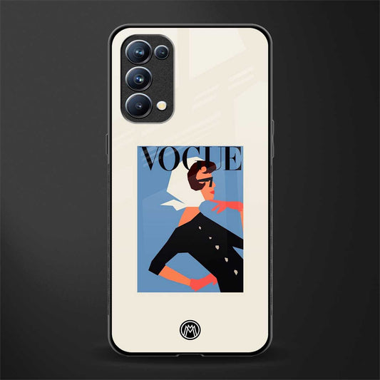vogue lady glass case for oppo reno 5 pro image