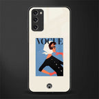 vogue lady glass case for samsung galaxy s20 fe image