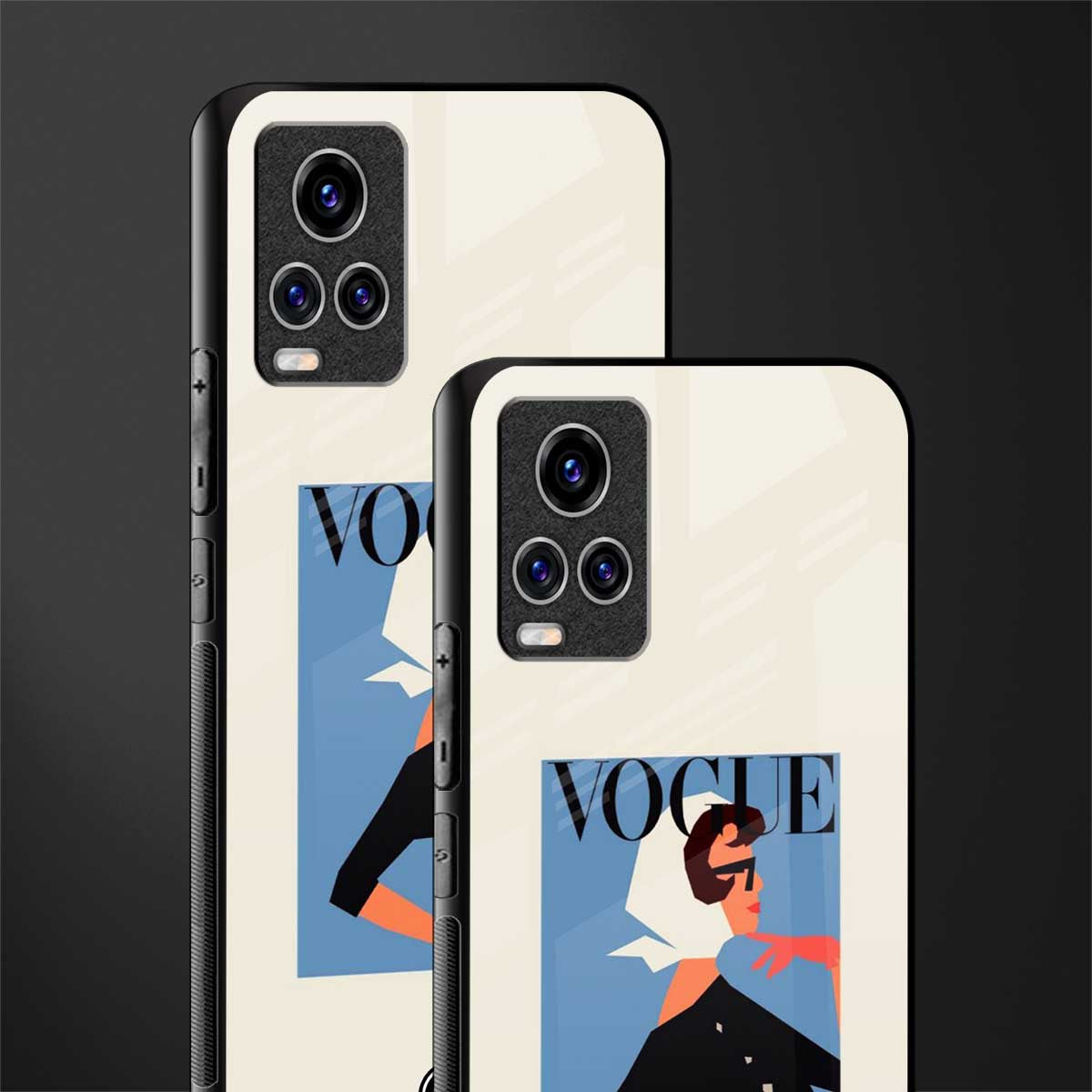 vogue lady glass case for vivo v20 pro image-2