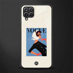 vogue lady glass case for samsung galaxy f12 image