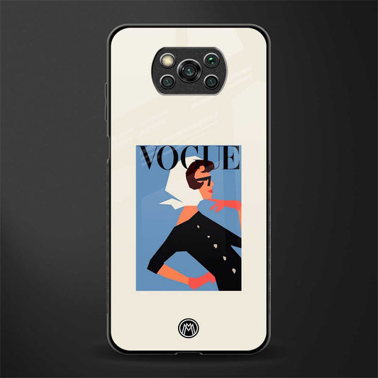 vogue lady glass case for poco x3 image