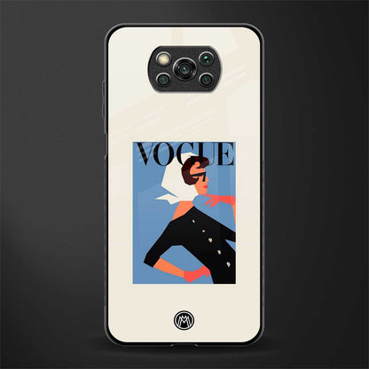 vogue lady glass case for poco x3 pro image