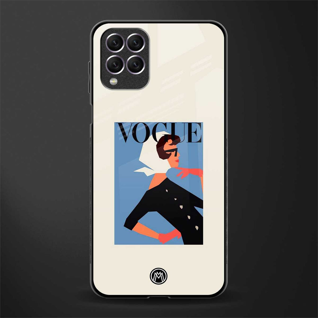 vogue lady glass case for samsung galaxy f62 image